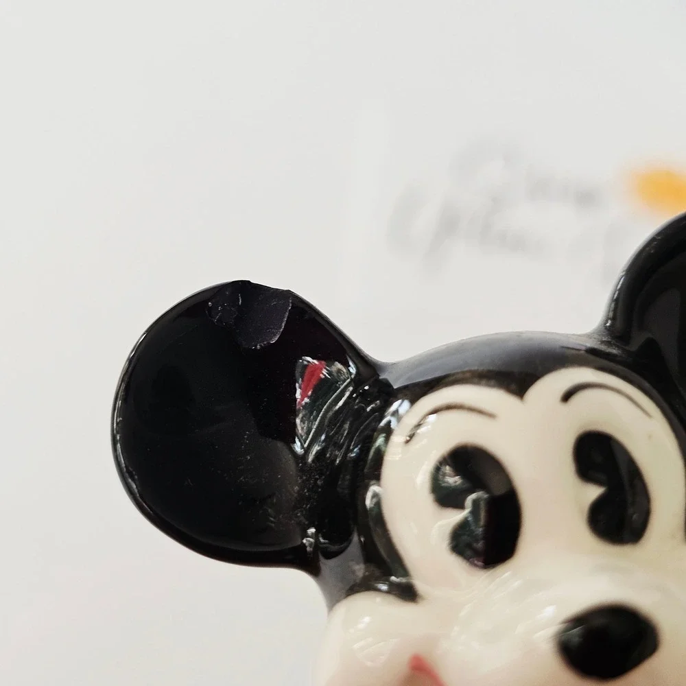 Vintage Disney Mickey Minnie Mouse Ceramic‎ Picture Frame Set Japan Disneyana